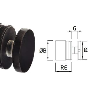 Boton redondo cc-775 negro