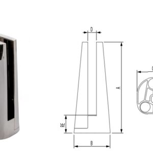 Pie pinza CC-800 acero