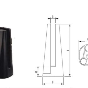 Pie pinza CC-800 negro