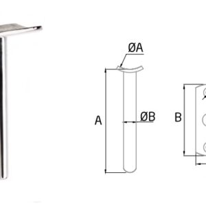 Soporte BF-R poste curvo